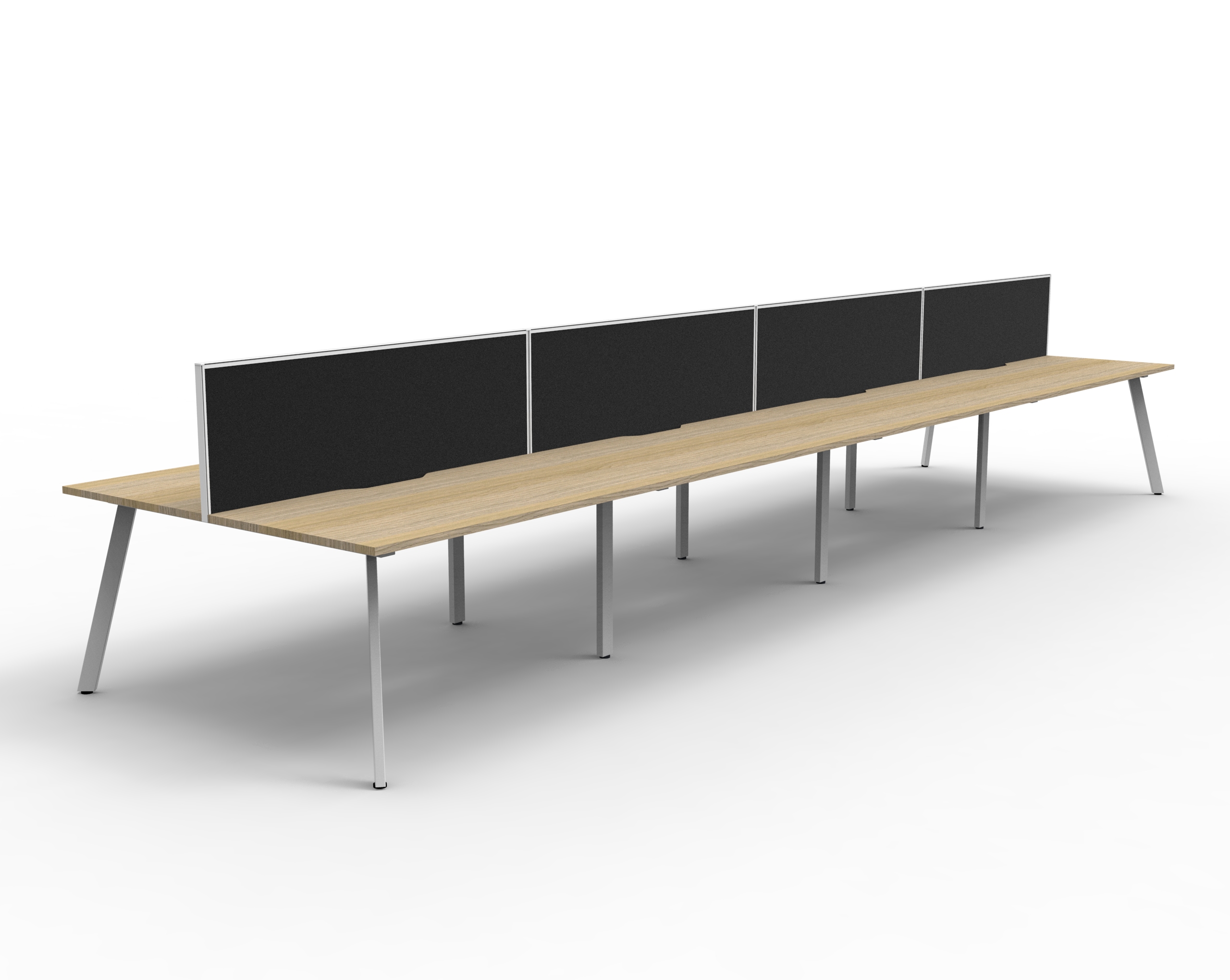 Eternity 8 Person Double Sided Workstation - With Screen